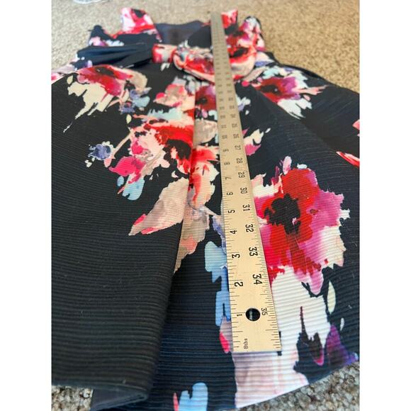 Kate Spade Hazy Floral Dress, Size 4, Open Back, Bow, Navy/Pink/White, Glam - Picture 9 of 13